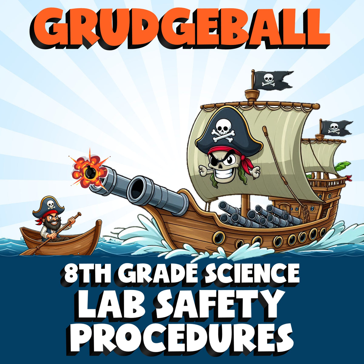 Lab Safety Procedures GRUDGEBALL Science Game - No Prep Grade 8 Review Activity