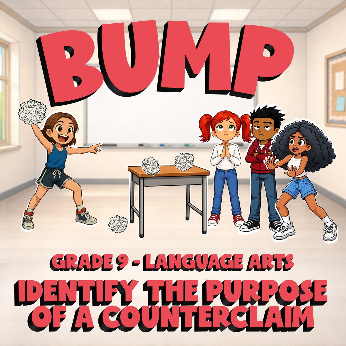 Identify the Purpose of a Counterclaim BUMP ELA Game - No Prep Grade 9 Review