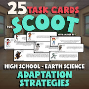 Adaptation Strategies SCOOT TASK CARDS Game - No Prep Earth Science Review