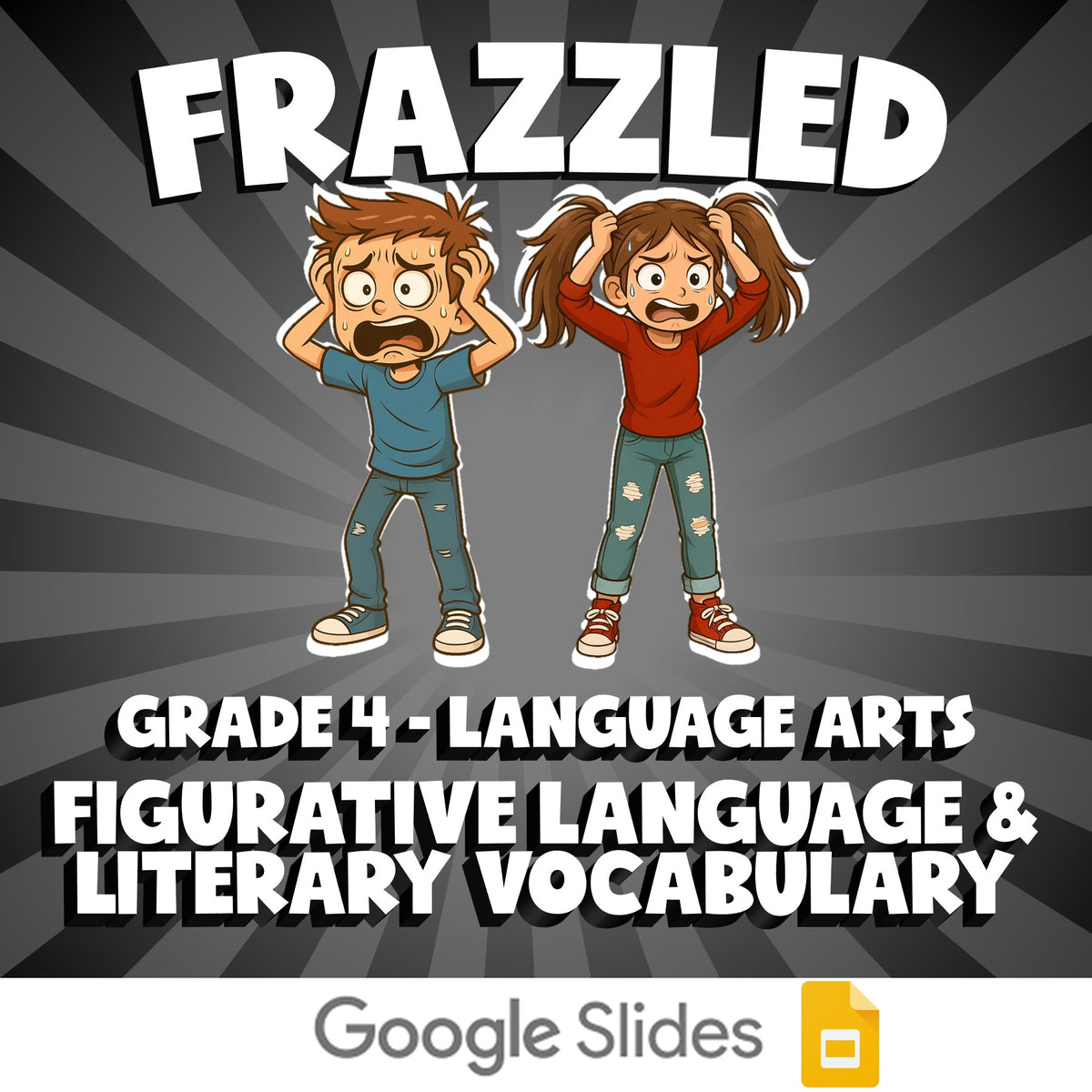 Figurative Language & Literary Vocabulary FRAZZLED ELA Game - No Prep Grade 4