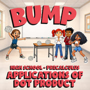 Applications of Dot Product BUMP Math Game - No Prep PreCalculus Review Activity