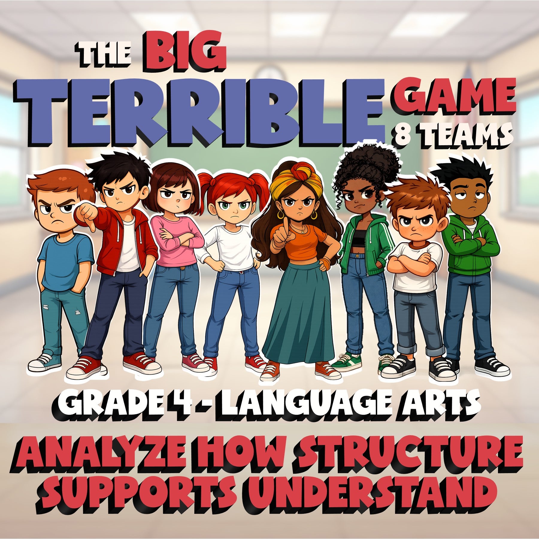 Analyze How Structure Supports Understand BIG TERRIBLE GAME - Grade 4 ELA Review