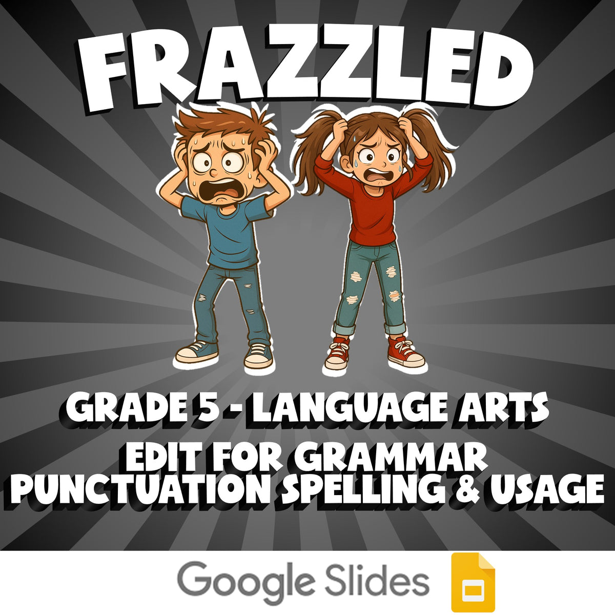 Edit for Grammar Punctuation Spelling & Usage FRAZZLED ELA Game - Grade 5