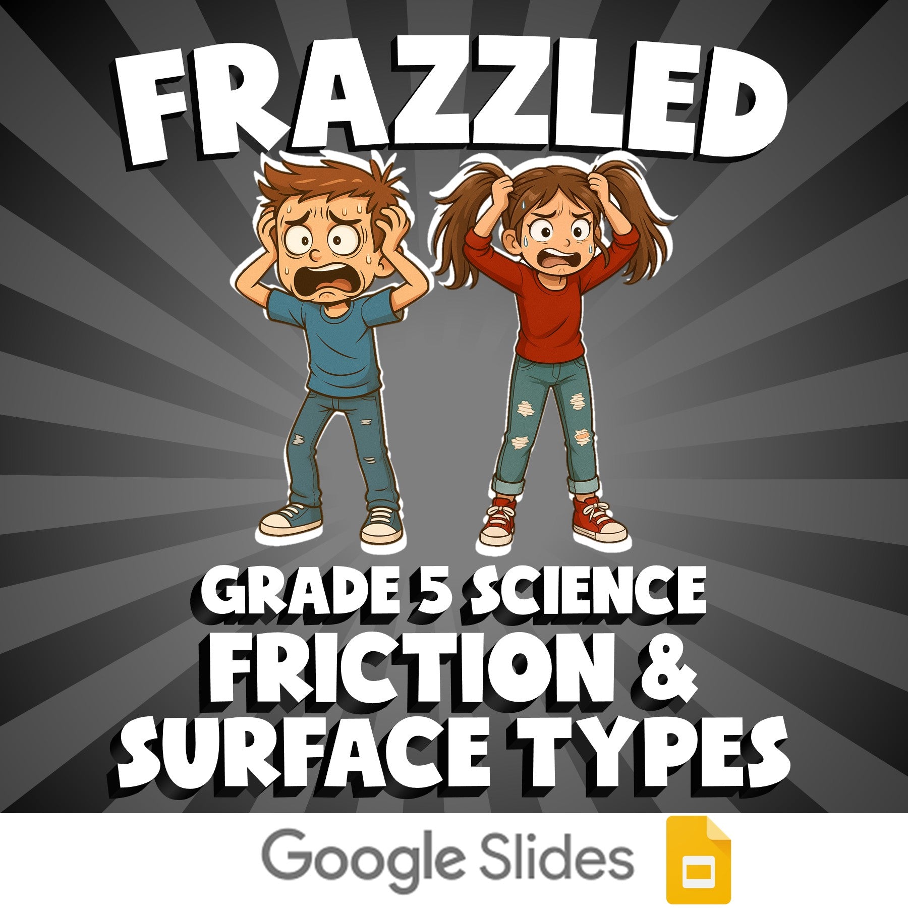 Friction & Surface Types FRAZZLED Science Game - No Prep Grade 5 Review Activity