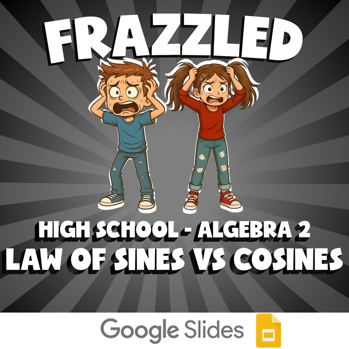Law of Sines vs Cosines FRAZZLED Math Game - No Prep Algebra 2 Review Activity