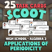 Applications of Periodicity SCOOT TASK CARDS Math Game - No Prep Algebra 2