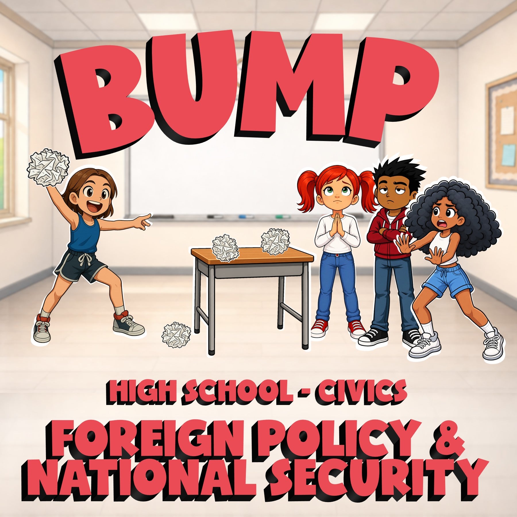 Foreign Policy & National Security BUMP Civics Game - No Prep Review Activity
