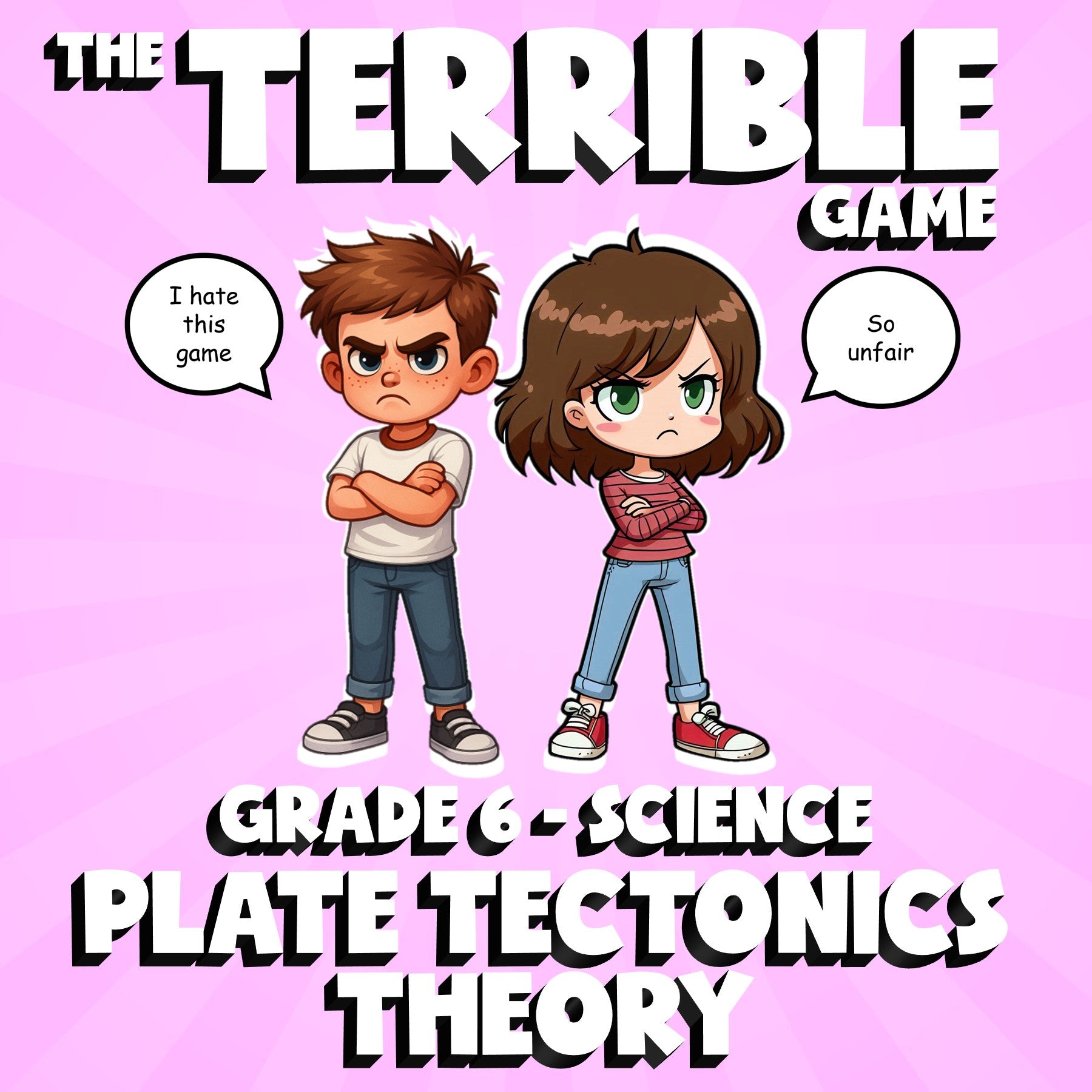 Plate Tectonics Theory THE TERRIBLE GAME - No Prep Grade 6 Science Review