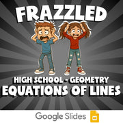 Equations of Lines FRAZZLED Math Game - No Prep Geometry Review Activity