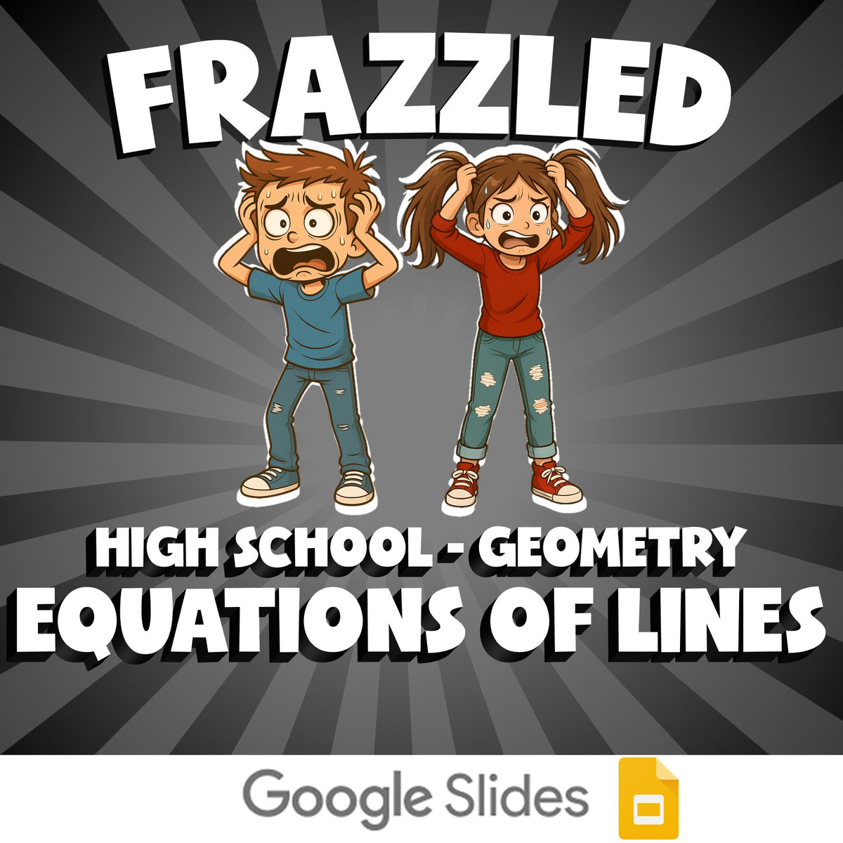 Equations of Lines FRAZZLED Math Game - No Prep Geometry Review Activity