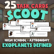 Exoplanets Defined SCOOT TASK CARDS Science Game - No Prep Astronomy Review