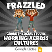Working Across Cultures FRAZZLED Socials Game - No Prep Grade 3 Review Activity