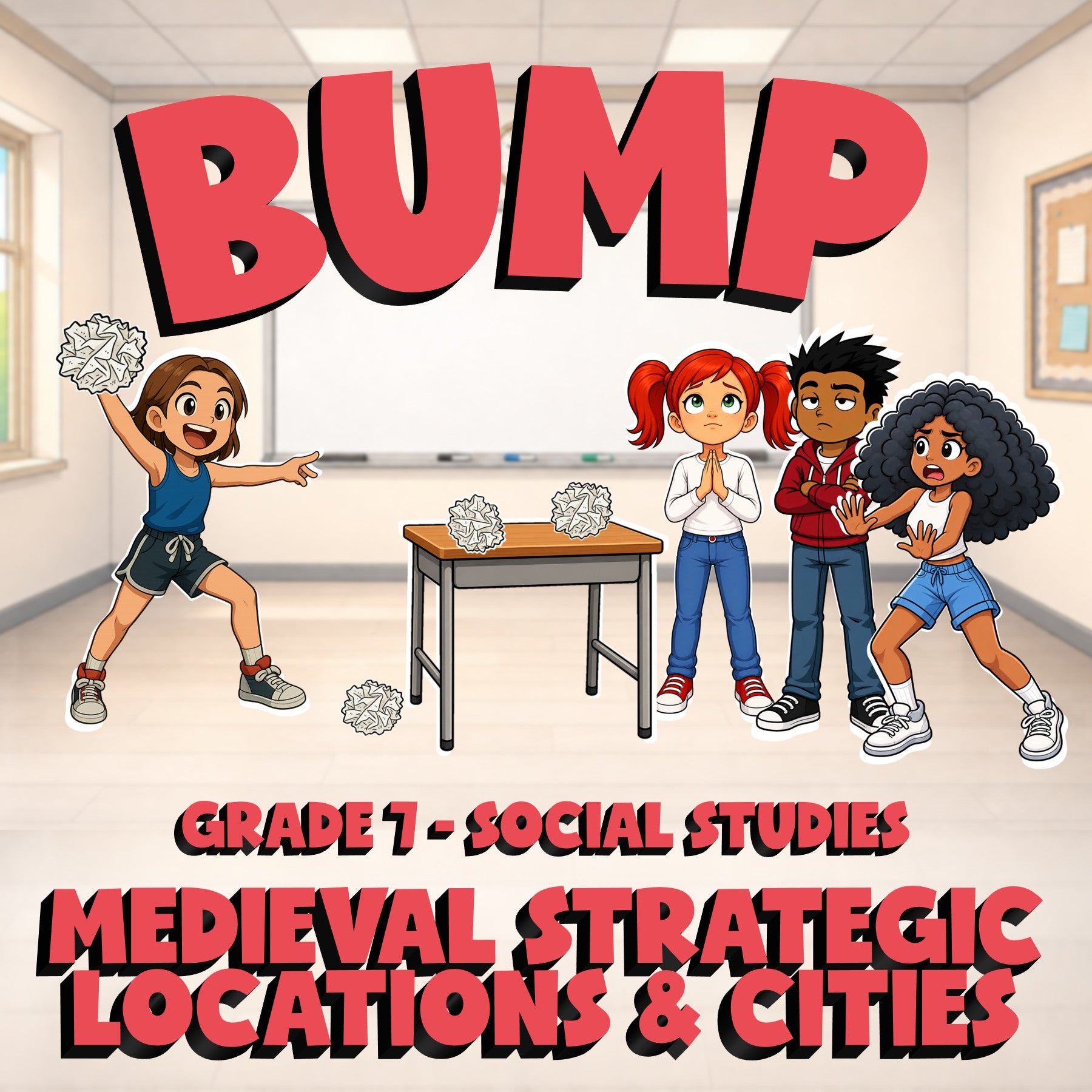 Medieval Strategic Locations & Cities BUMP Socials Game - No Prep Grade 7 Review
