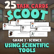 Using Scientific Tools SCOOT TASK CARDS Science Game - No Prep Grade 3 Review