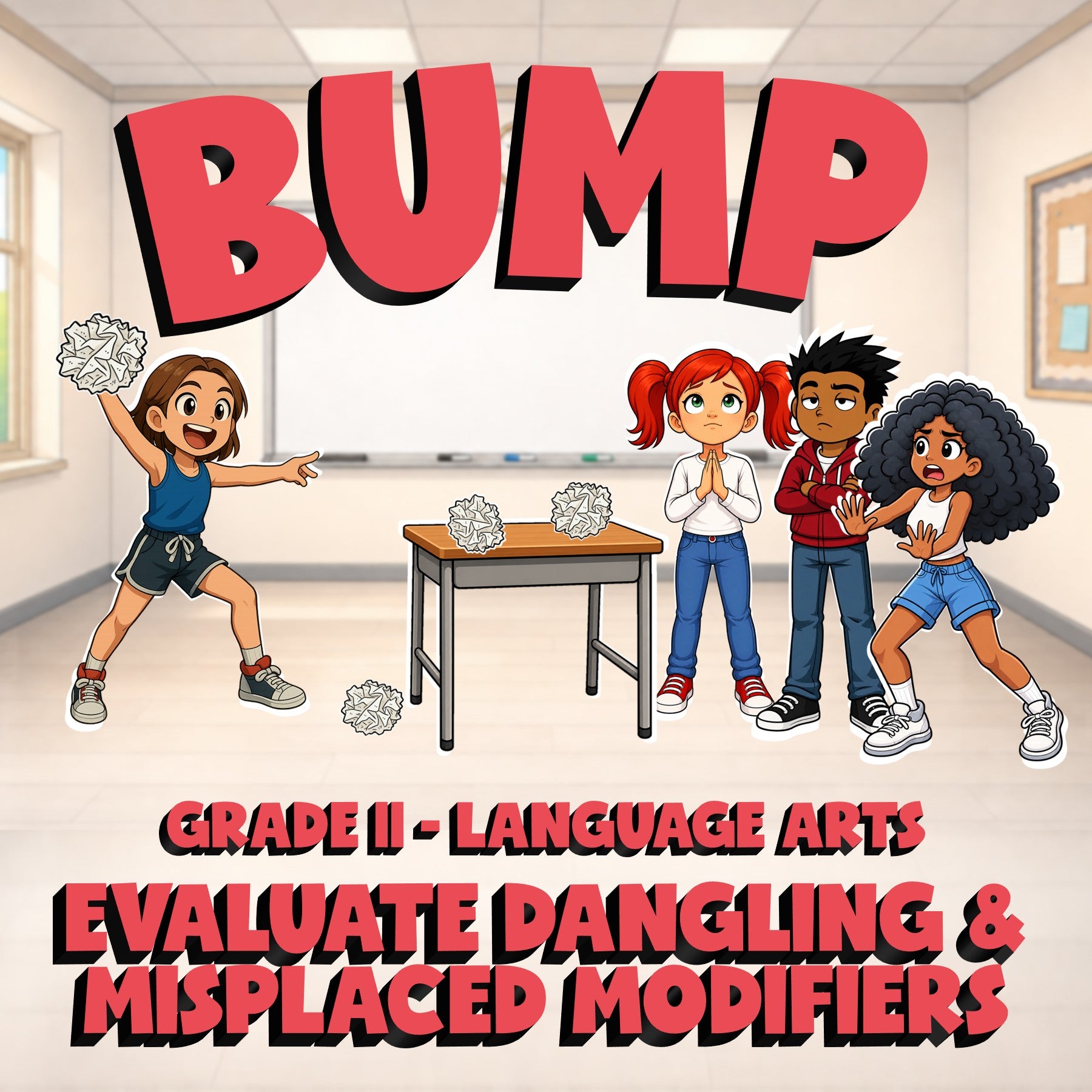 Evaluate Dangling & Misplaced Modifiers BUMP ELA Game - No Prep Grade 11 Review