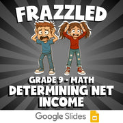Determining Net Income FRAZZLED Math Game - No Prep Grade 9 Review Activity
