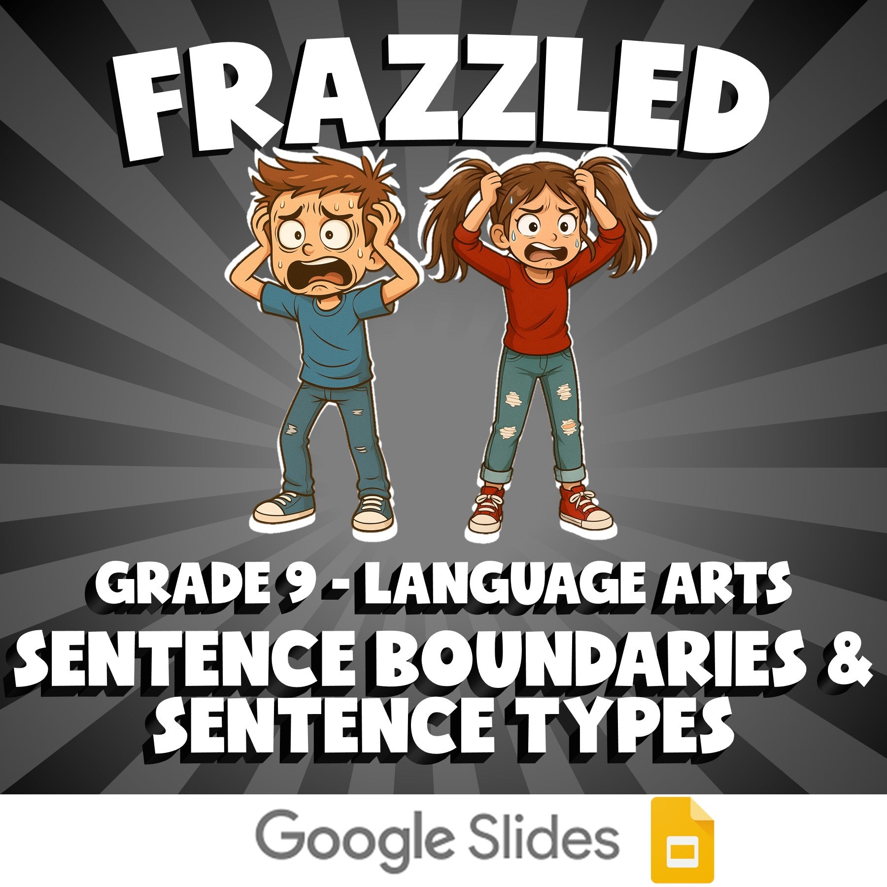 Sentence Boundaries & Sentence Types FRAZZLED ELA Game - No Prep Grade 9 Review