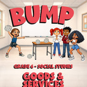 Goods & Services BUMP Socials Game - No Prep Grade 6 Review Activity
