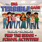 Find the Error - School Activities BIG TERRIBLE GAME - No Prep French Exercise