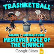 Medieval Role of the Church TRASHKETBALL Socials Game - No Prep Grade 7 Review