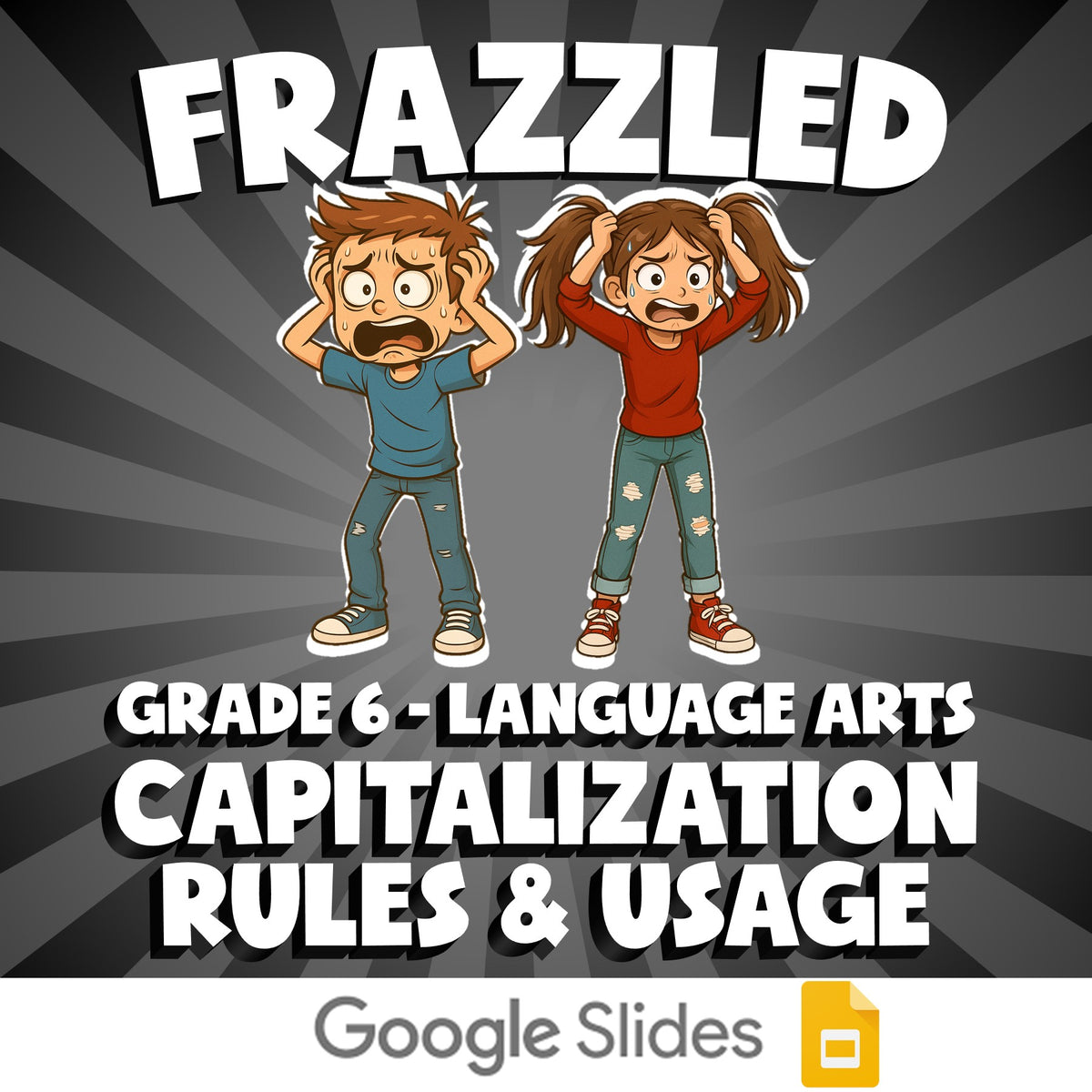 Capitalization Rules & Usage FRAZZLED ELA Game - No Prep Grade 6 Review Activity