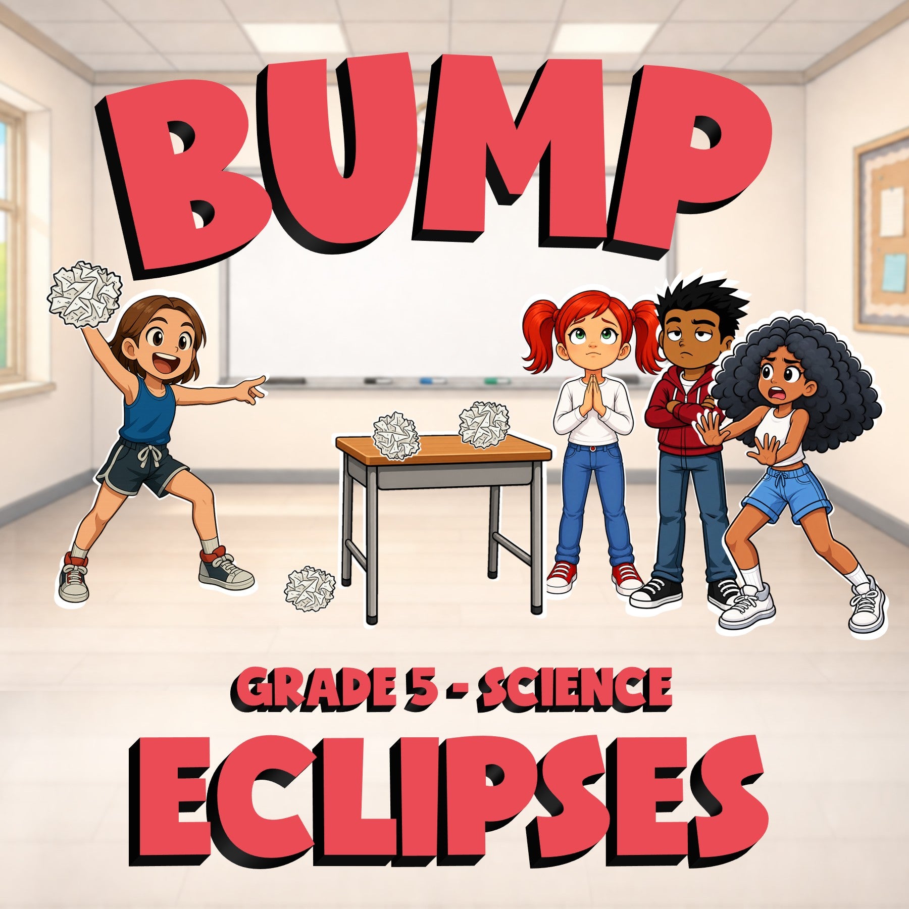 Eclipses BUMP Science Game - No Prep Grade 5 Review Activity