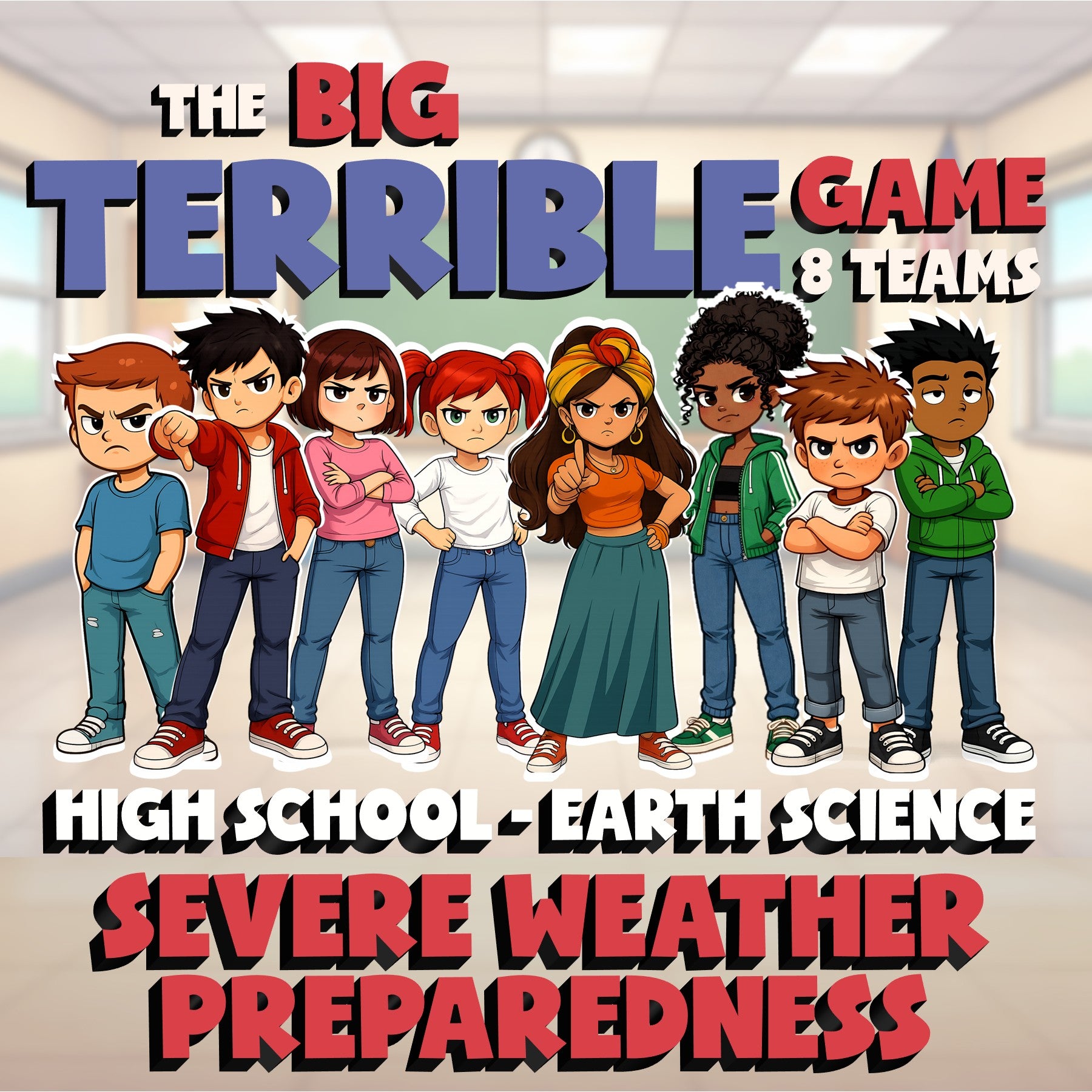 Severe Weather Preparedness BIG TERRIBLE GAME - No Prep Earth Science Review