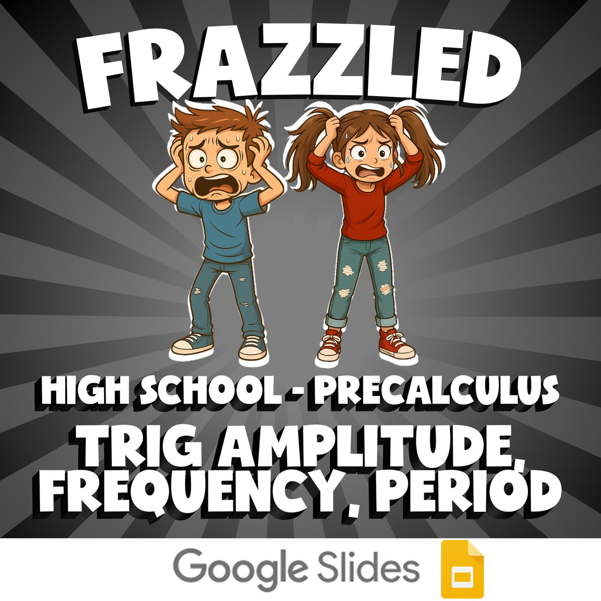 Trig Amplitude, Frequency, Period FRAZZLED Math Game - No Prep PreCalculus