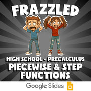Piecewise & Step Functions FRAZZLED Math Game - No Prep PreCalculus Review