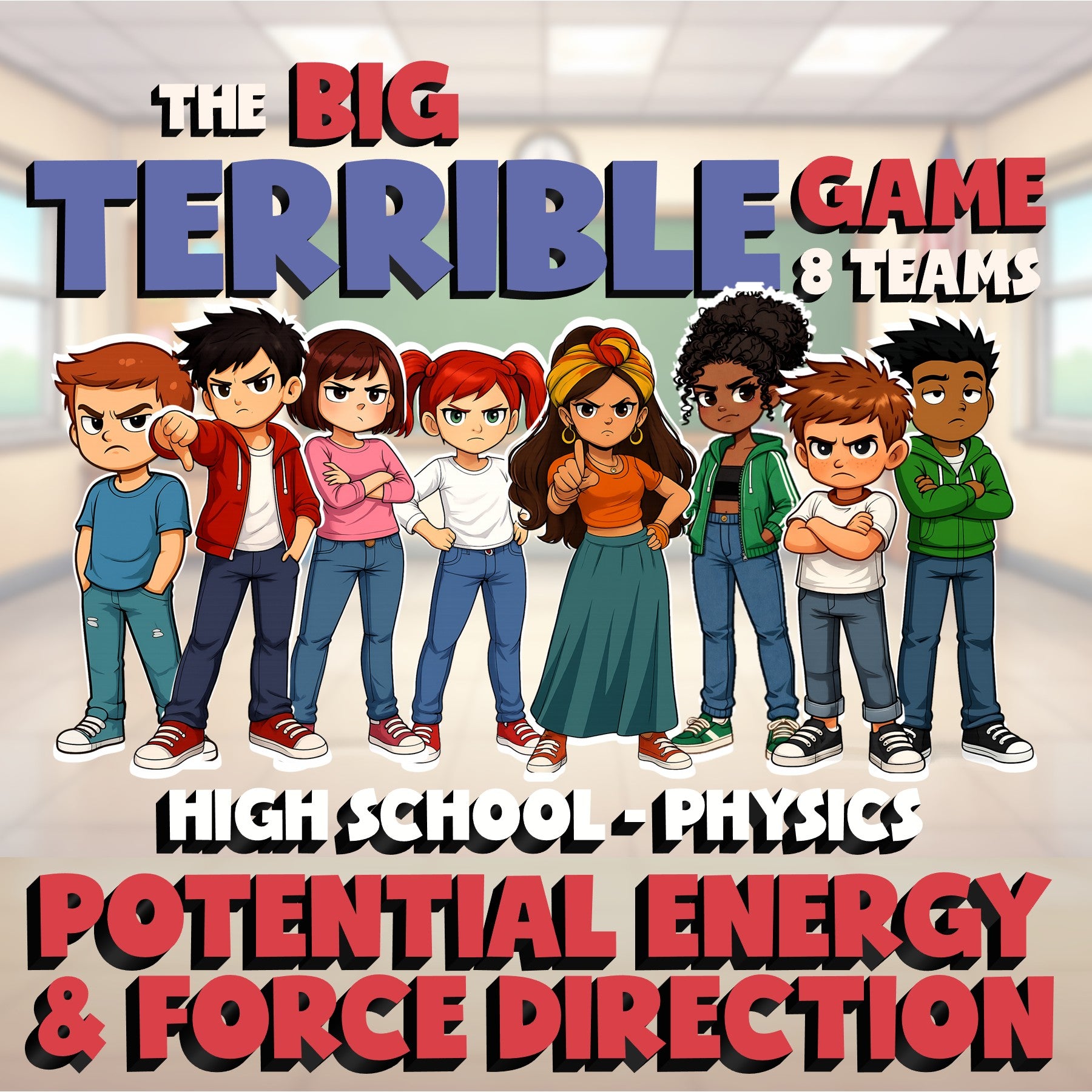 Potential Energy & Force Direction BIG TERRIBLE GAME - Physics Science Review