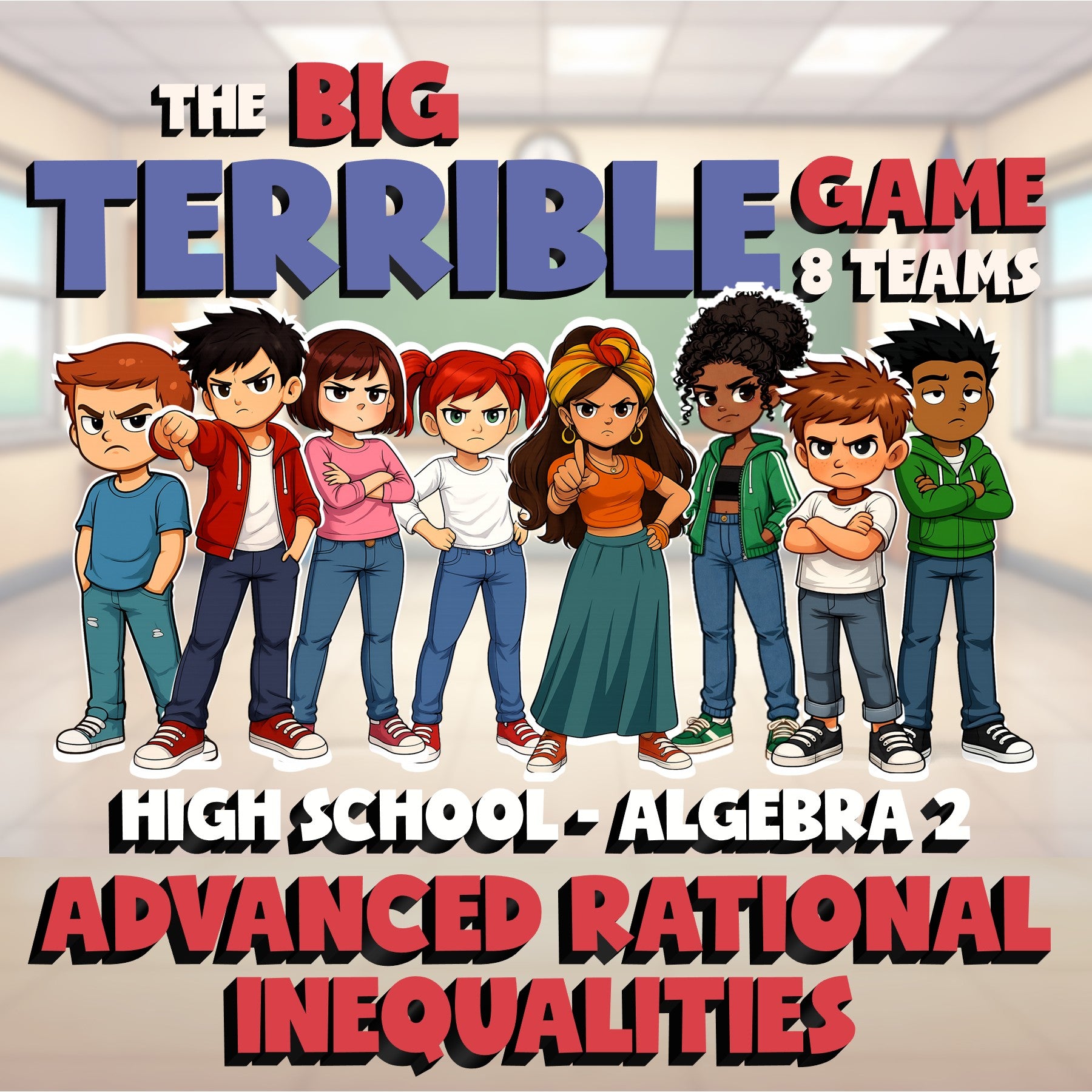 Advanced Rational Inequalities BIG TERRIBLE GAME - No Prep Algebra 2 Math Review