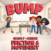 Friction & Movement BUMP Science Game - No Prep Grade 3 Review Activity