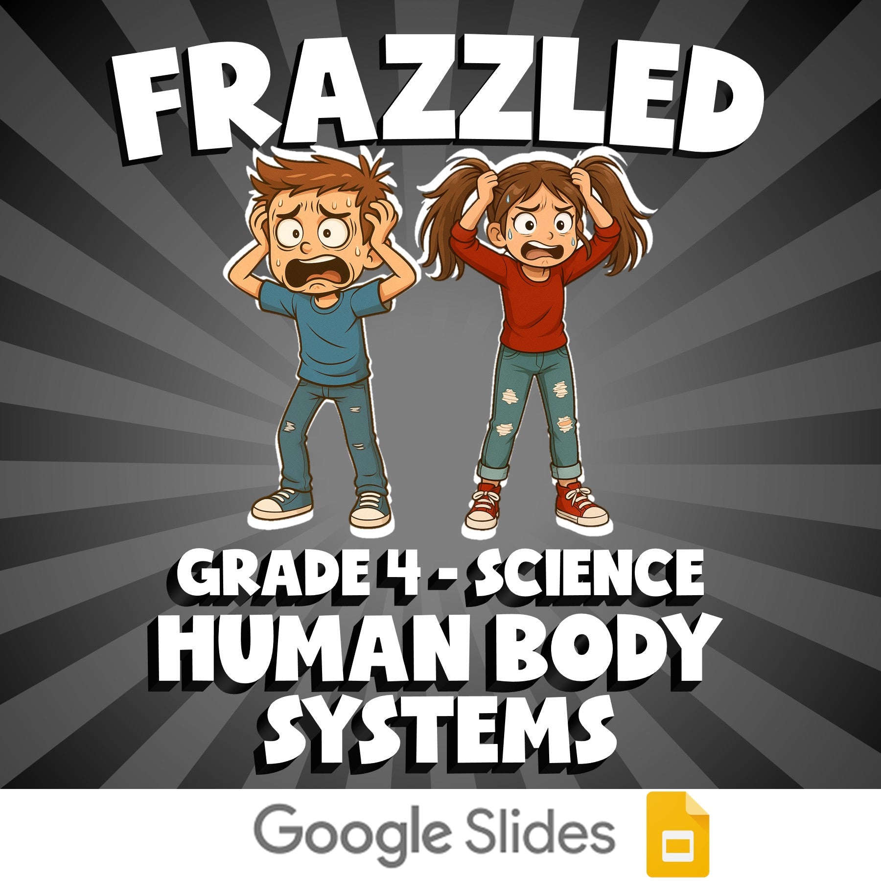 Human Body Systems FRAZZLED Science Game - No Prep Grade 4 Review Activity