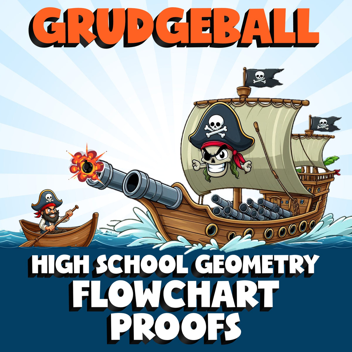 Flowchart Proofs GRUDGEBALL Math Game - No Prep Geometry Review Activity