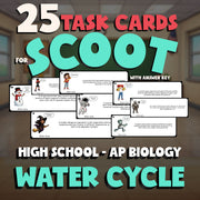 Water Cycle SCOOT TASK CARDS Science Game - No Prep AP Biology Review Activity