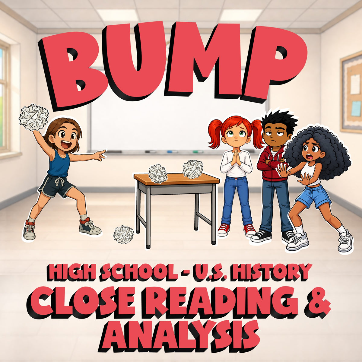 Close Reading & Analysis BUMP U.S. History Game - No Prep Review Activity