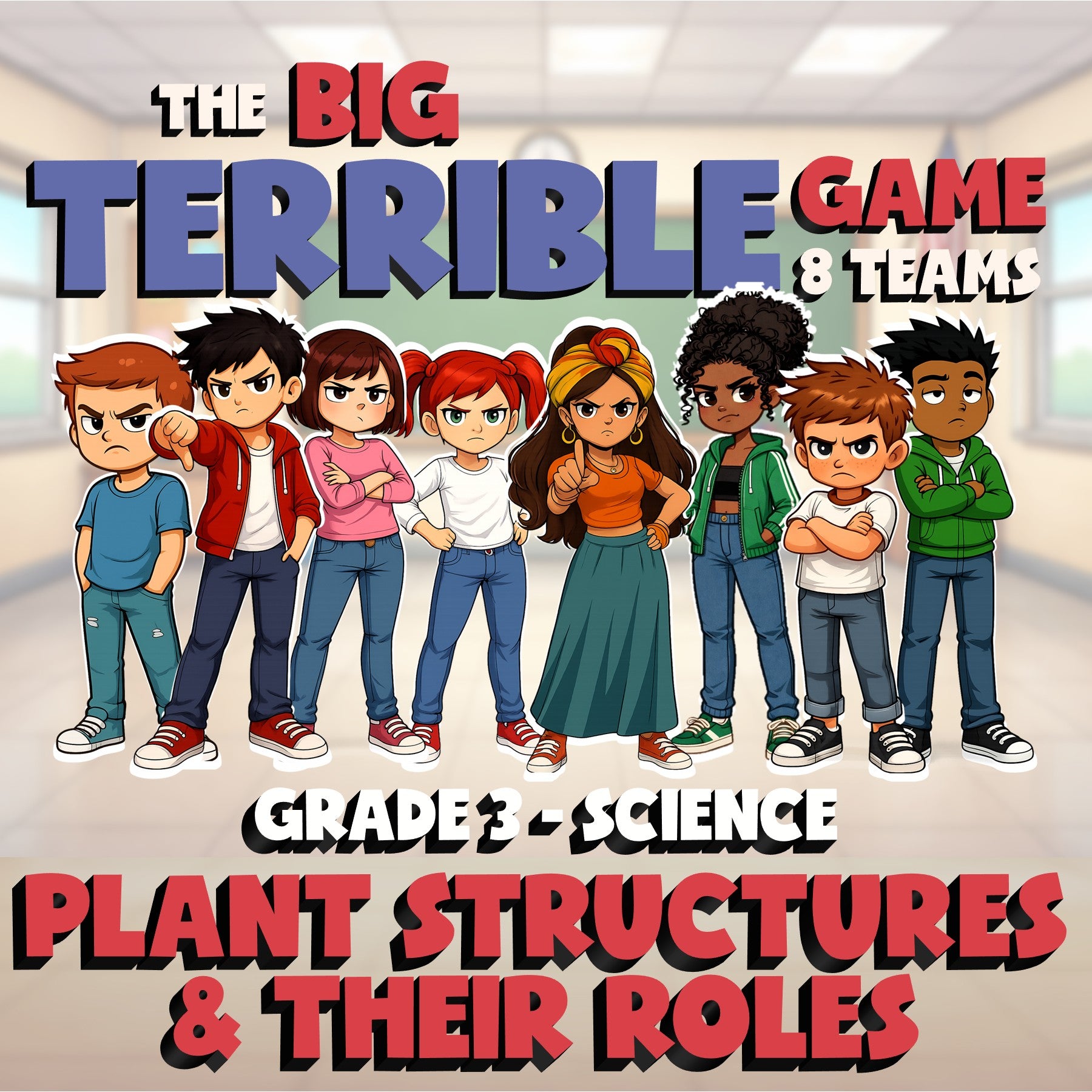 Plant Structures & Their Roles BIG TERRIBLE GAME - Grade 3 Science Review