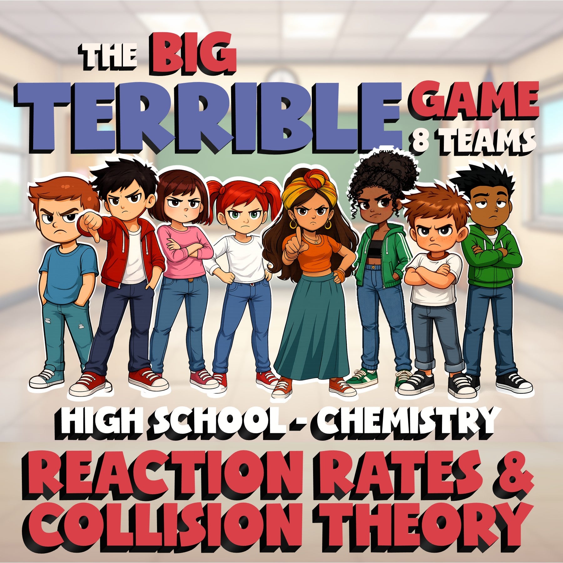 Reaction Rates & Collision Theory BIG TERRIBLE GAME - Chemistry Science Review