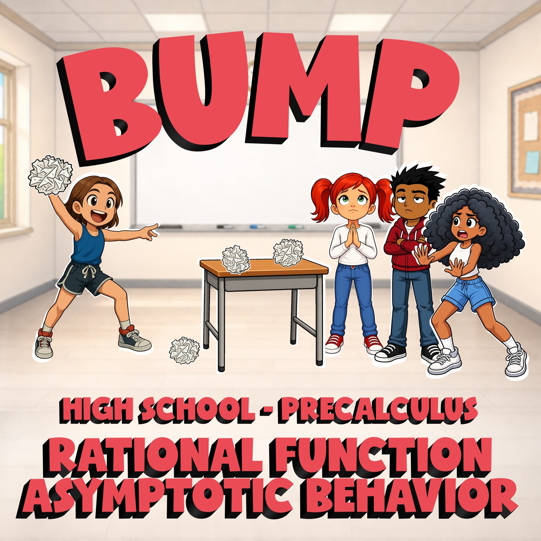 Rational Function Asymptotic Behavior BUMP Math Game - No Prep PreCalculus