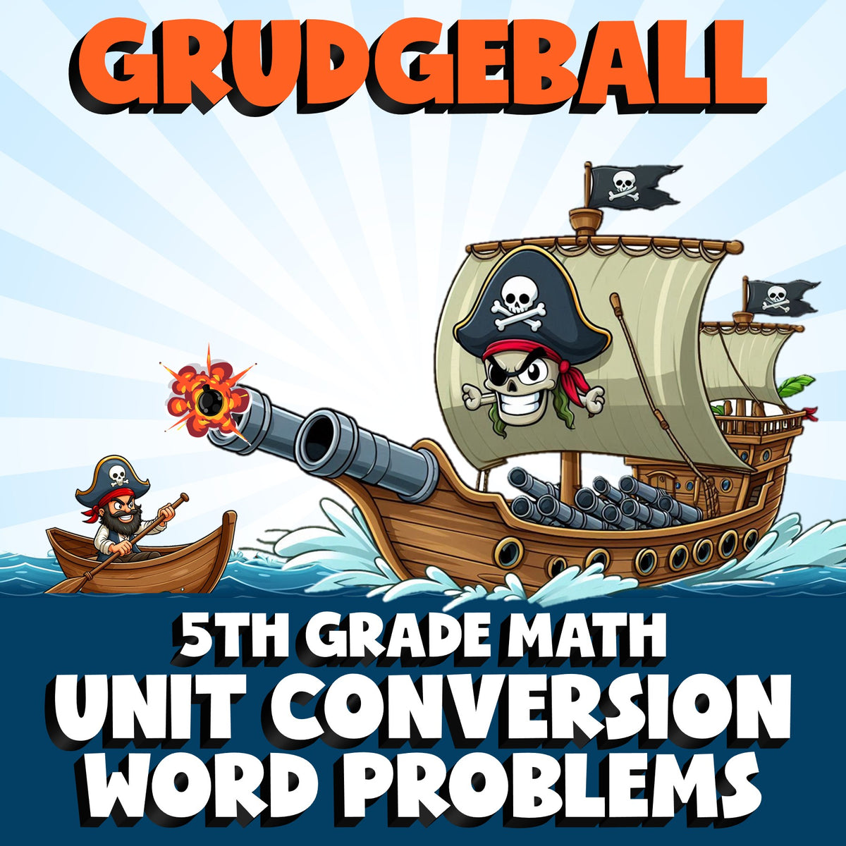 Unit Conversion Word Problems GRUDGEBALL Math Game - No Prep Grade 5 Review