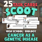 Cancer as a Genetic Disease SCOOT TASK CARDS Science Game - No Prep Biology