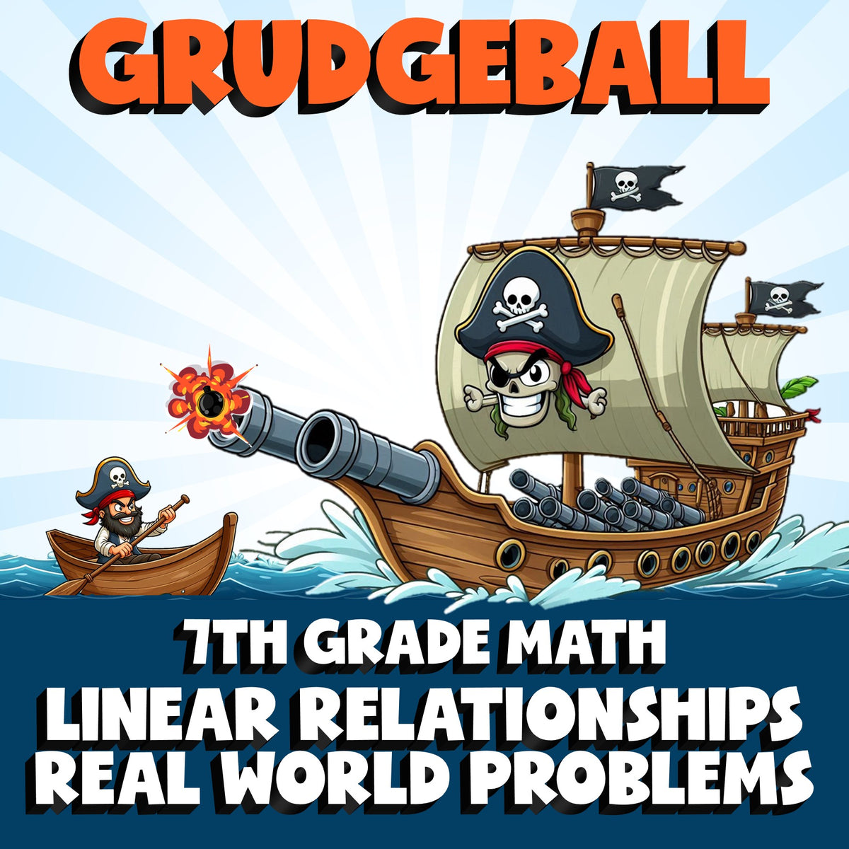 Linear Relationships Real World Problems GRUDGEBALL Math Game - No Prep Grade 7