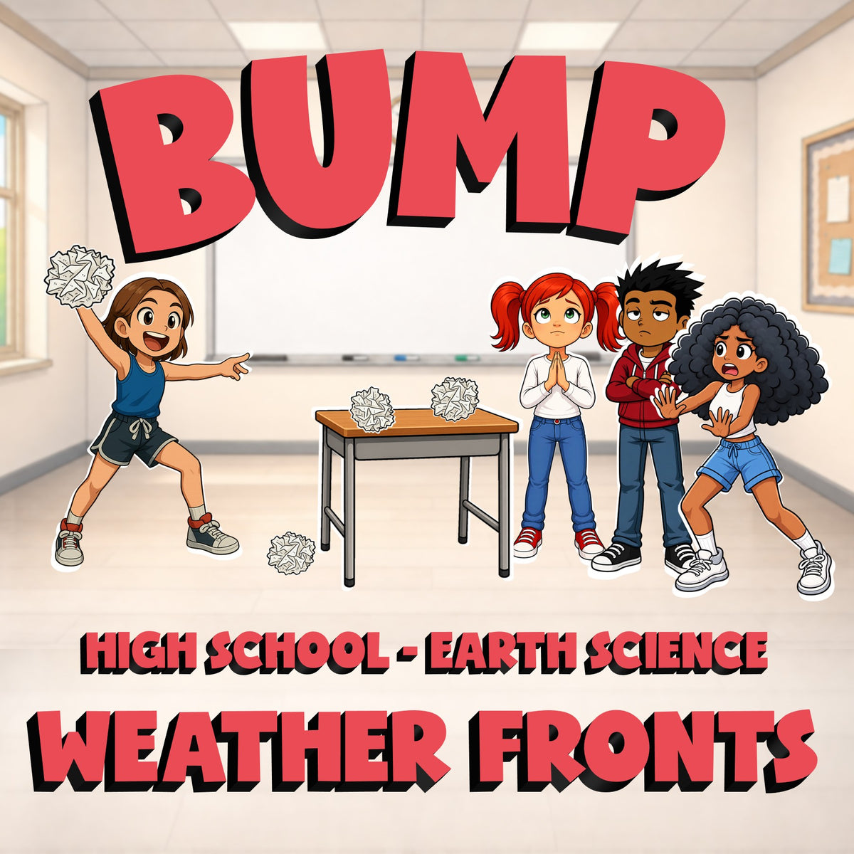 Weather Fronts BUMP Game - No Prep Earth Science Review Activity