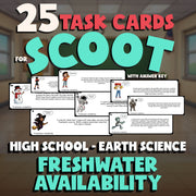 Freshwater Availability SCOOT TASK CARDS Game - No Prep Earth Science Review
