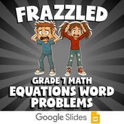 Equations Word Problems FRAZZLED Math Game - No Prep Grade 7 Review Activity