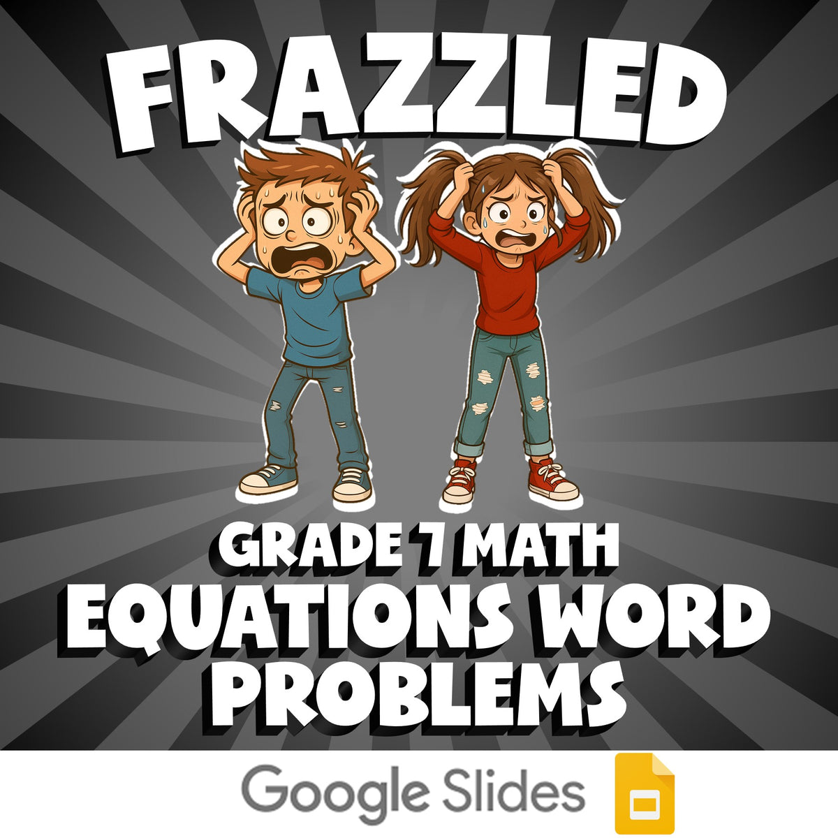 Equations Word Problems FRAZZLED Math Game - No Prep Grade 7 Review Activity