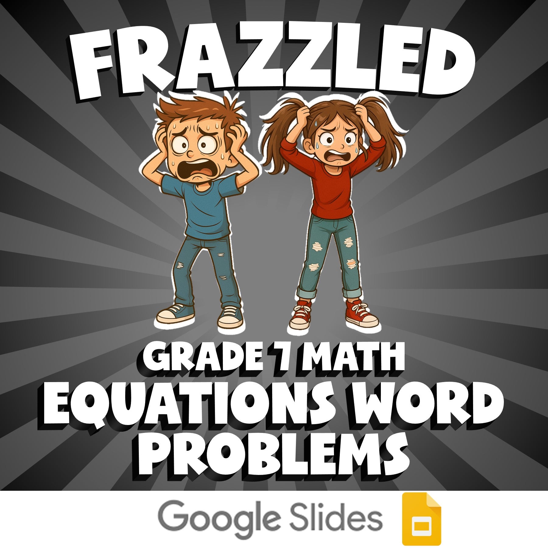 Equations Word Problems FRAZZLED Math Game - No Prep Grade 7 Review Activity