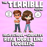 Real World Line Problems THE TERRIBLE GAME - No Prep Geometry Math Review