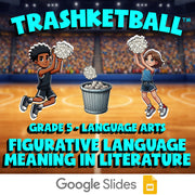 Figurative Language Meaning in Literature TRASHKETBALL ELA Game - Grade 5