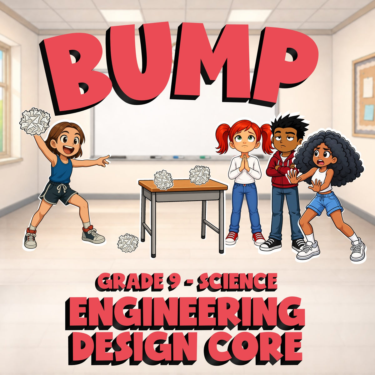 Engineering Design Core BUMP Science Game - No Prep Grade 9 Review Activity
